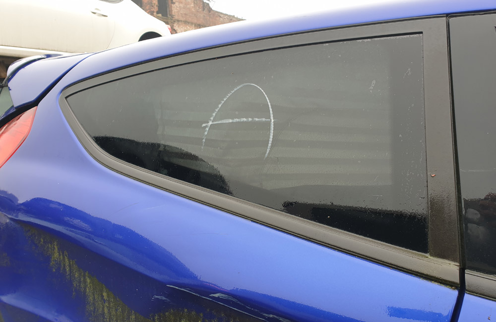 Ford Fiesta ST-3 Quarter window glass driver side rear